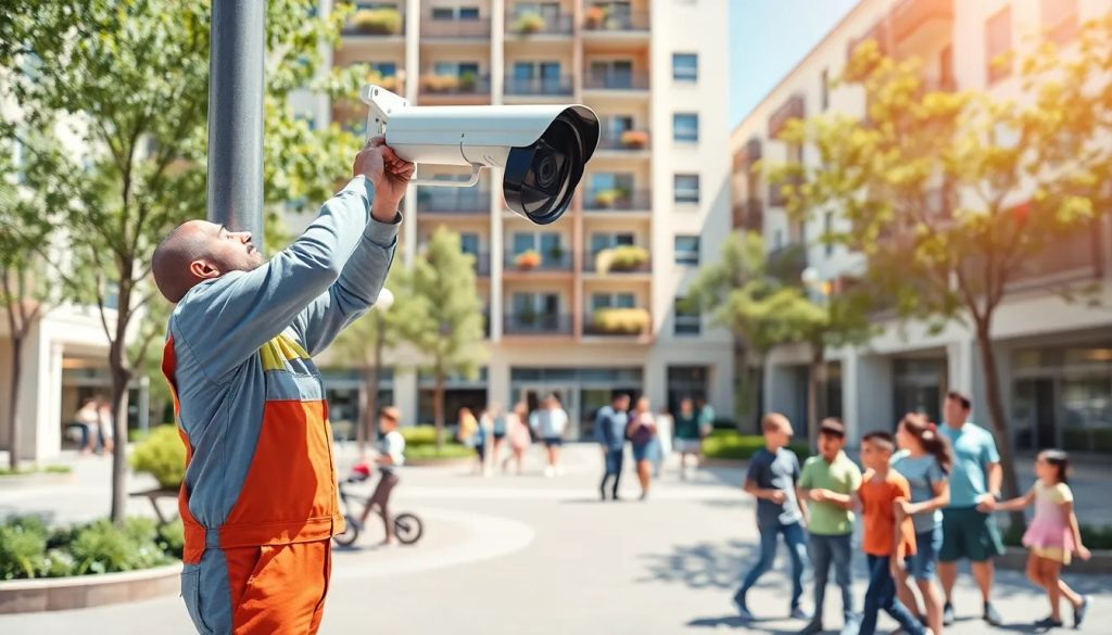 Instalación de cámaras de seguridad en una comunidad