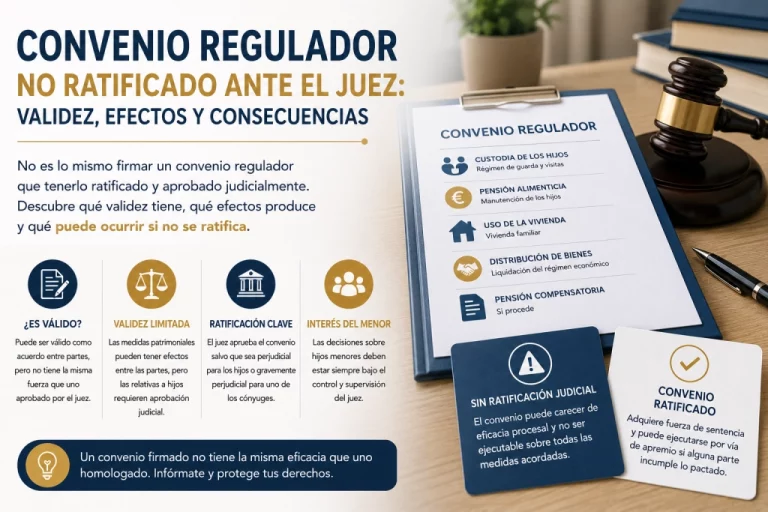 Inicio Convenio regulador no ratificado: validez, efectos y qué pasa si no se aprueba