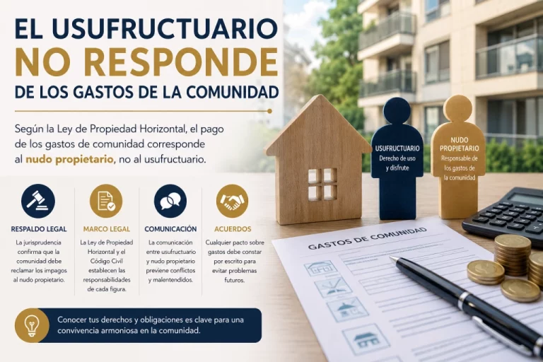 Inicio Usufructuario no responde a los gastos de la comunidad