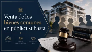 Venta de los bienes comunes en pública subasta